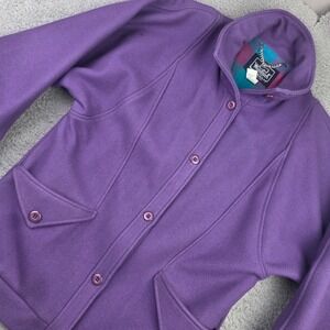 Woolrich Woman Wool Jacket Women Small Purple Vintage Made in USA Barn Coat